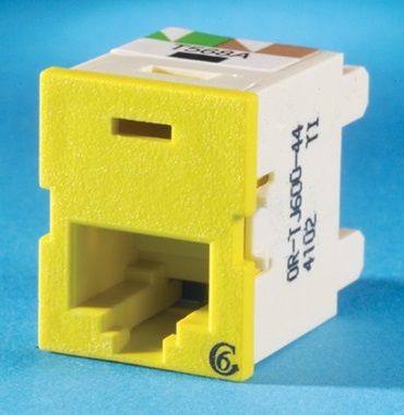 ORTRONICS CAT-6 CLARITY TRAC JACK MODULE (YELLOW)