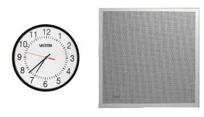 VALCOM VE4122-A12 IP CLOCK & ANALOG 2'x2' LAY-IN SPEAKER