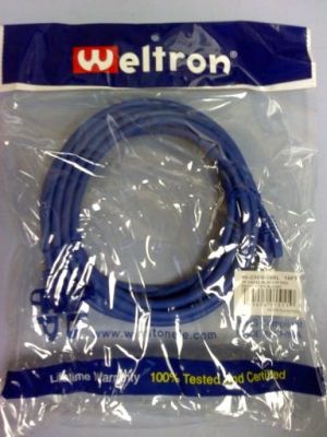 WELTRON 10 FT. CAT-5E PATCH CORD BLUE