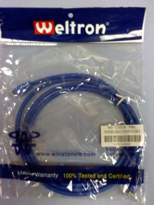 WELTRON 5 FT. CAT-5E PATCH CORD BLUE