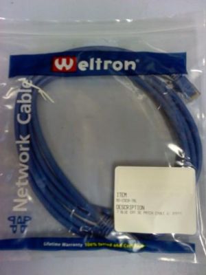 WELTRON 7 FT. CAT-5E PATCH CORD BLUE