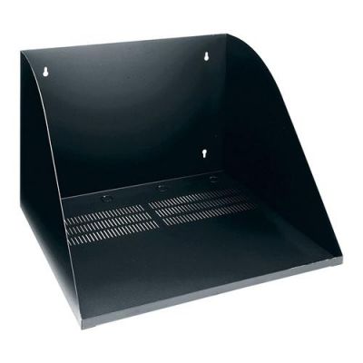 WALL MOUNT SHELF, STEEL, 1/2 VENTED, 17" x 20" - BLACK