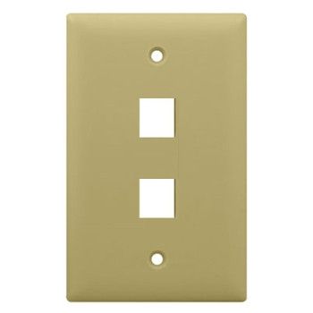 LEGRAND ON-Q SINGLE-GANG 2-HOLE FACEPLATE (IVORY)