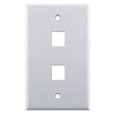 LEGRAND ON-Q SINGLE-GANG 2-HOLE FACEPLATE (WHITE)