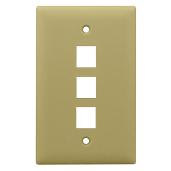 LEGRAND ON-Q SINGLE-GANG 3-HOLE FACEPLATE (IVORY)