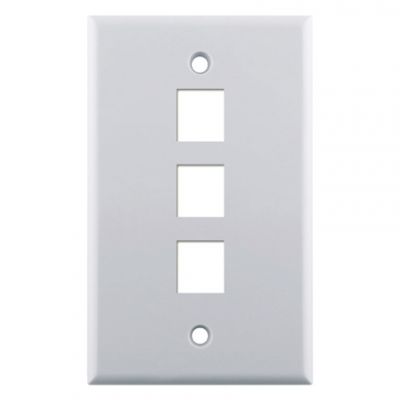 LEGRAND ON-Q SINGLE-GANG 3-HOLE FACEPLATE (WHITE)