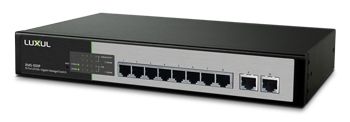 LUXUL XMS-1010P 10-PORT/8 PoE+ GIGABIT MANAGED SWITCH